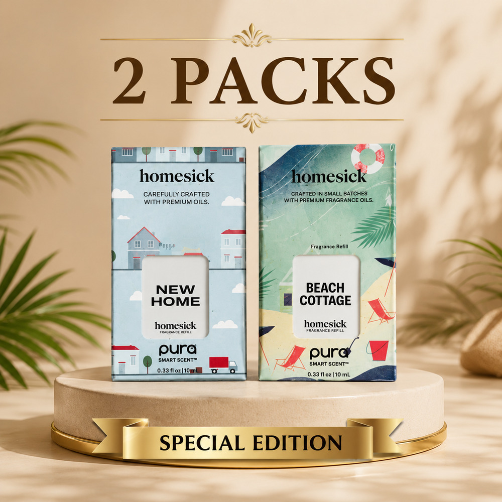 Pura Homesick New Home & Beach Cottage 2 Pack Special Edition Fragrance Refill